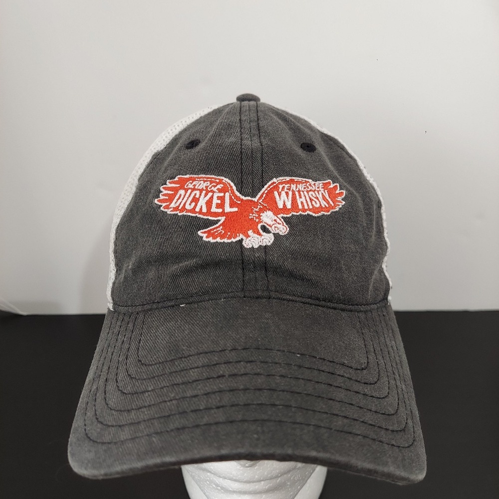 George Dickel Hat Cap Snap Back Mens One Size Gray Trucker Mesh Whiskey